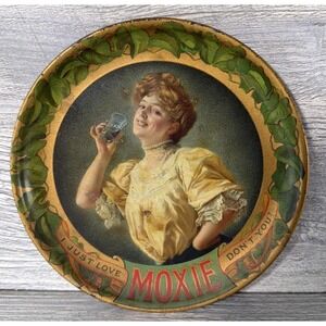 Vintage MOXIE Soda Advertising Tip Tray Early Original Country Store Beverage 6"